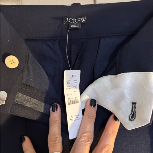 NWT J. Crew Natalia Navy Dress Pants in Four Season Stretch 4 - Picture 8 of 8